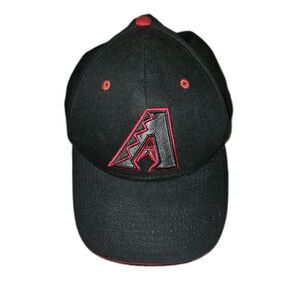New Era Arizona Diamondbacks Black Strapback Hat MLB EUC
